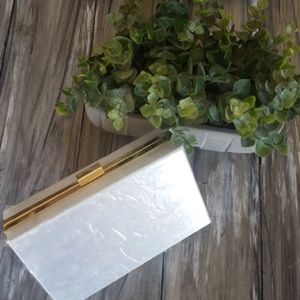 New wrapped Rachel Zoe mother of pearl clutch